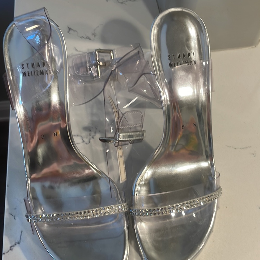 Stunning Stuart Weitzman Clear Platform Practical… - image 6